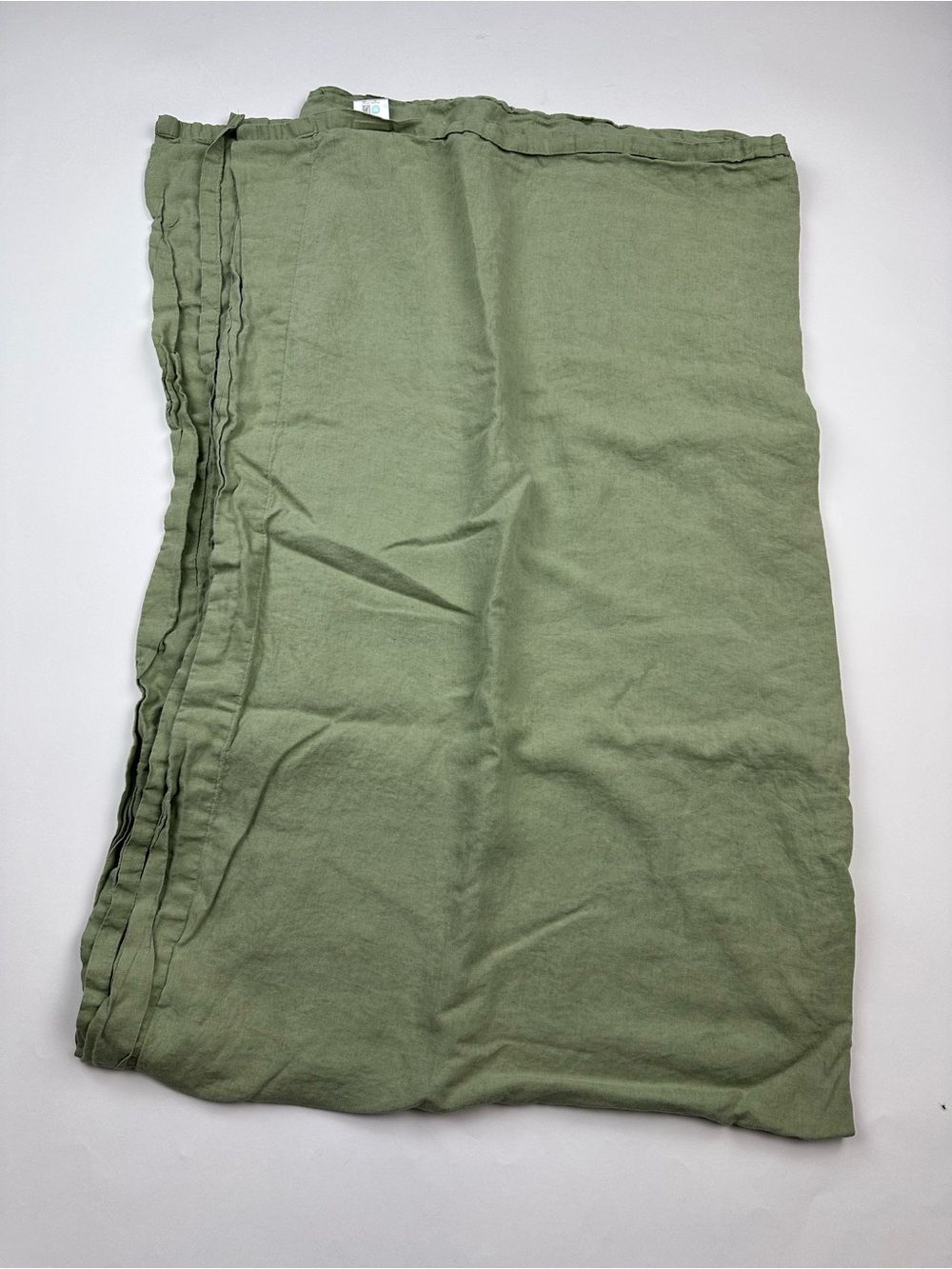 Simple Opulence Sage Green Linen Flat Sheet Queen Size